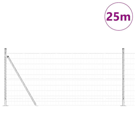vidaXL Garden Fence Wire Steel 80 cm Grey