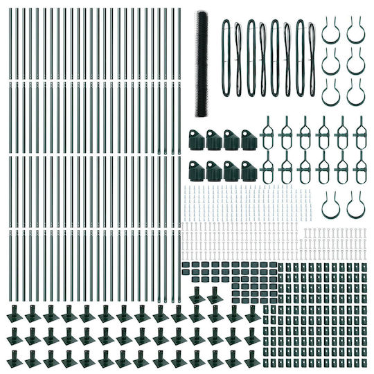 vidaXL Garden Fencing Material 13pcs Green