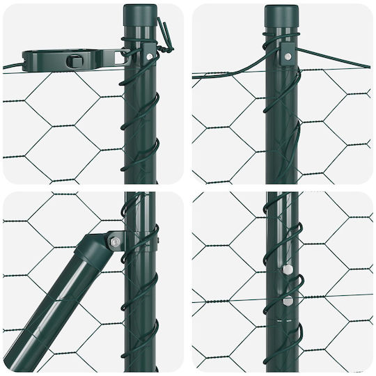 vidaXL Garden Fencing Material 13pcs Green