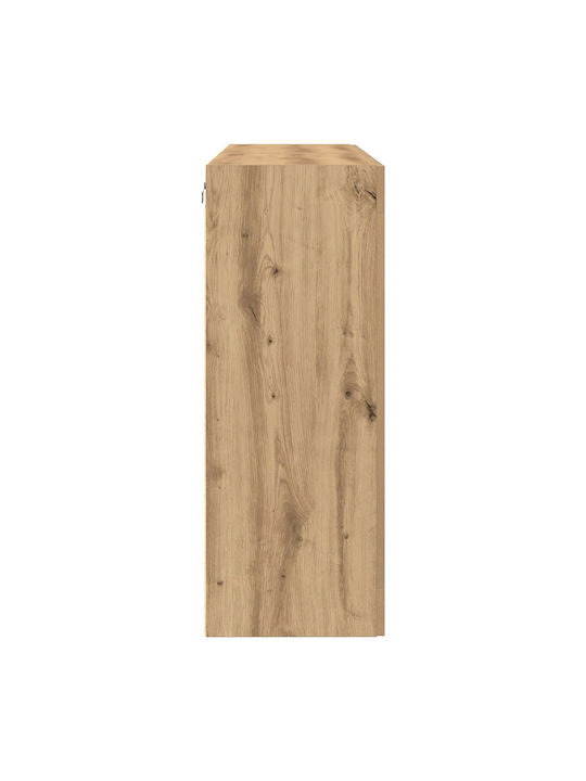 Wand Wohnzimmer Vitrine aus Massivholz mit Glas Walnut 69.5x34x90cm