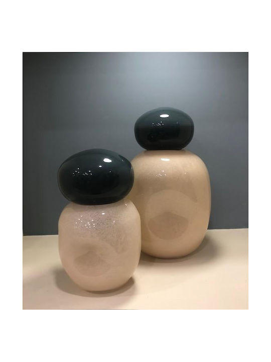 Karvounis Decorative Vase Beige 15x15x27cm