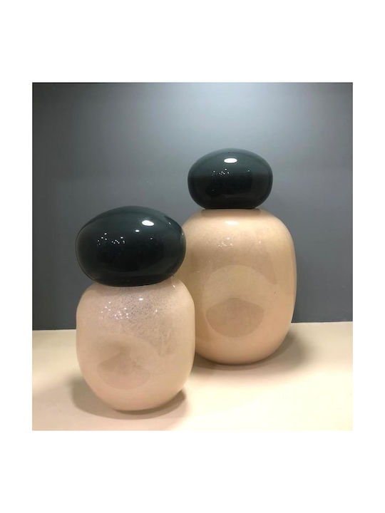 Karvounis Decorative Vase Beige 15x15x27cm