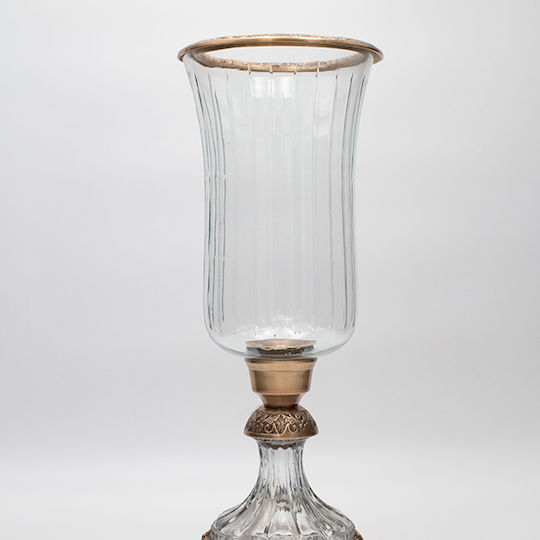 Βάζο Γυάλινο Διάφανο Φ17xΥ38cm