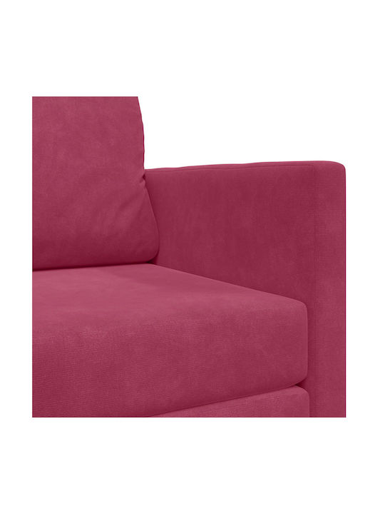Doppelsitzer Sofa Bett Samt Rote 124x204x61cm