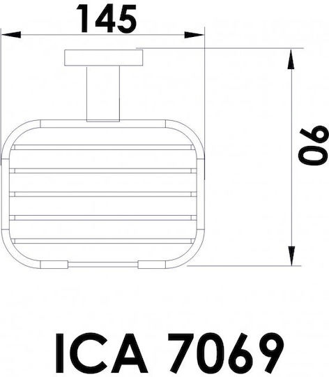 Inter Ceramic Σαπουνοθήκη Ασημί