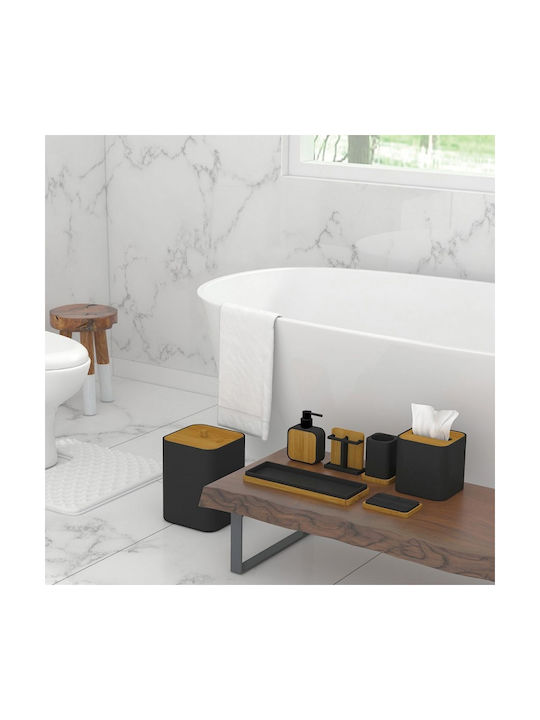 Inter Ceramic Ποτηροθήκη από Ρητίνη Μαύρη 6988354247101