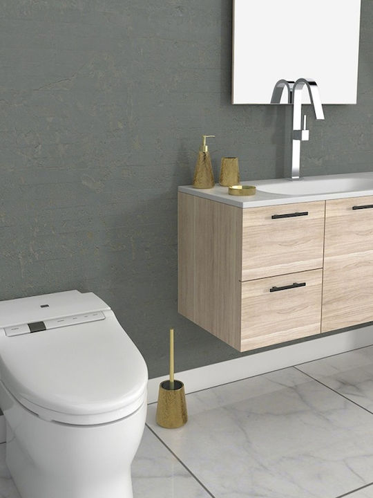 Inter Ceramic Plastic Toilet Brush Gold