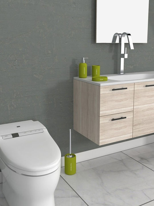Inter Ceramic Plastic Toilet Brush Green