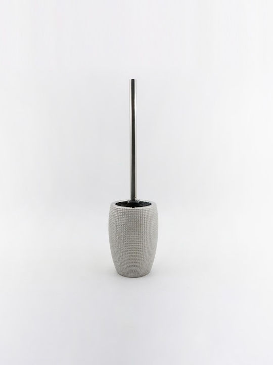 Inter Ceramic Plastic Toilet Brush Silver