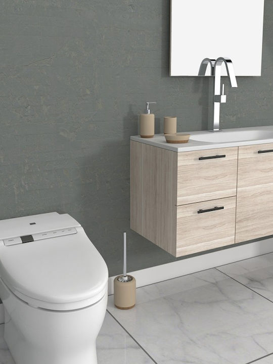 Inter Ceramic Plastic Coș de gunoi pentru baie Bej