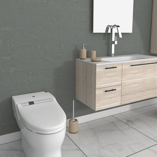 Inter Ceramic Plastic Coș de gunoi pentru baie Bej