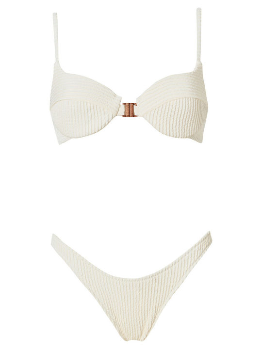 Bikini Set with Light Padding Brazil Cream