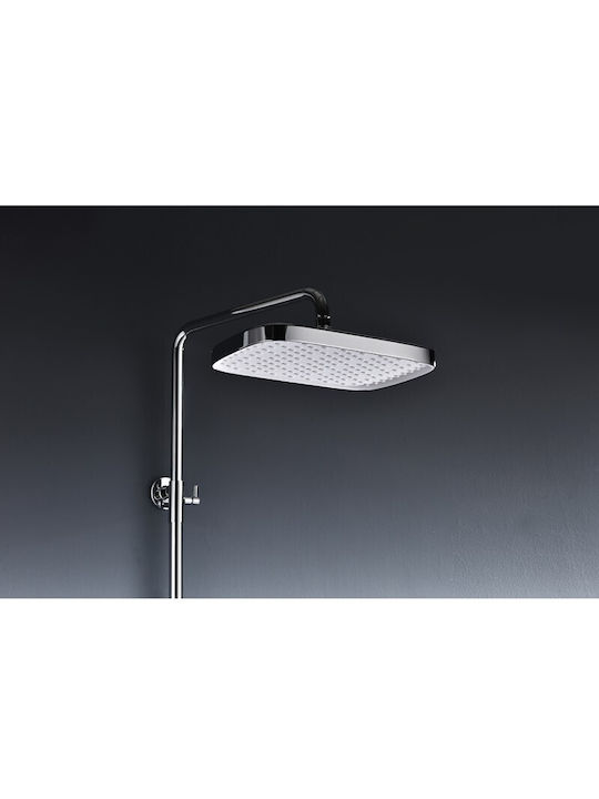 Inter Ceramic Duschsäule ohne Armatur 33cm Silber