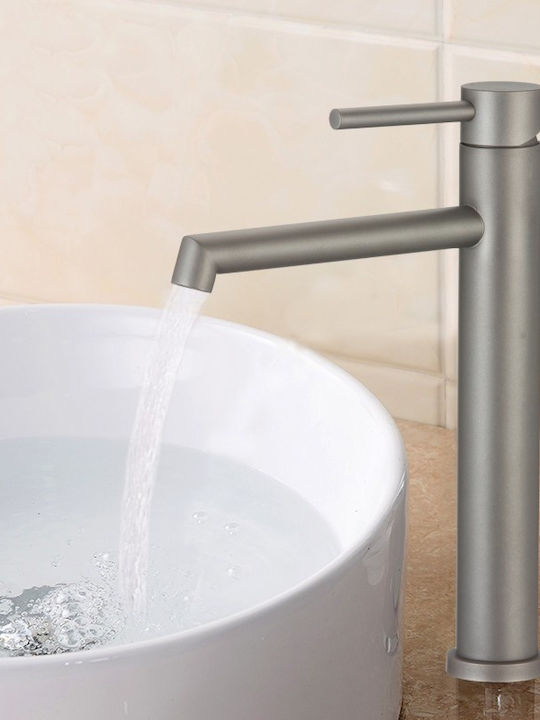 Inter Ceramic Αναμεικτική Μπαταρία Νιπτήρα Γκρι