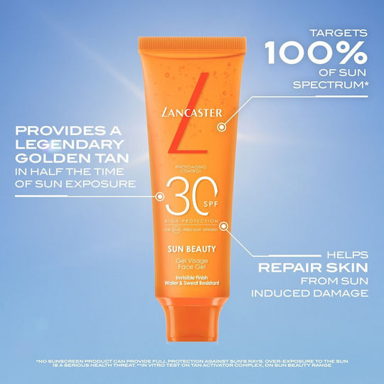 Lancaster Sun Sport Waterproof Sunscreen Gel Face SPF30 50ml