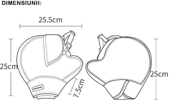 Set 2 Protectoare de Vânt pentru Ghidonul Motocicletei Impermeabile Căptușite pentru Vreme Rece Universale Motowolf