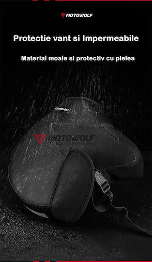 Set 2 Protectoare de Vânt pentru Ghidonul Motocicletei Impermeabile Căptușite pentru Vreme Rece Universale Motowolf