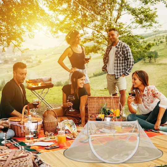 Plasă de protecție împotriva insectelor pentru alimente, picnicuri, petreceri în aer liber Relaxdays 40 x 110 x 58 cm