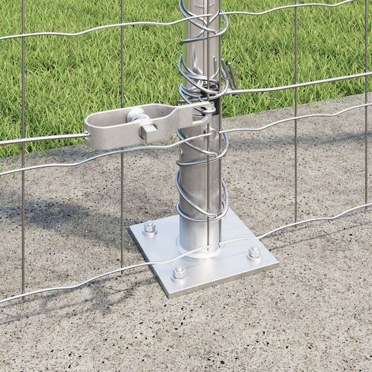 vidaXL Beine Post-Unterstützung für Gartenzaun aus Metall 150cm 1Stück Gray