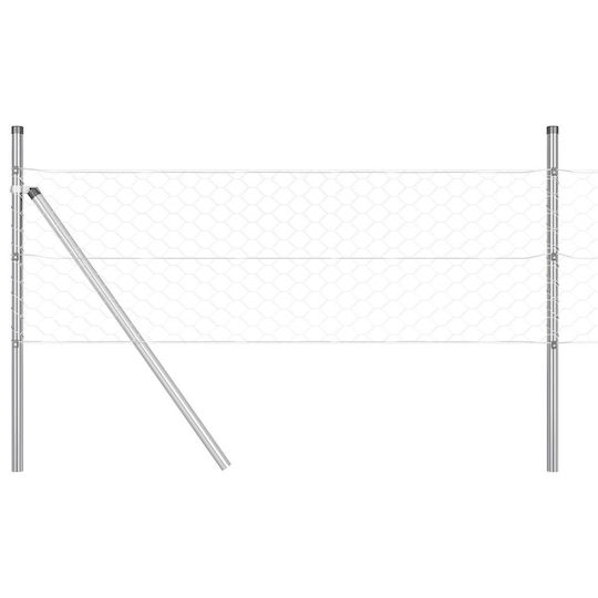 vidaXL Stahl Draht Für Gartenzaunbedarf Von 50x50x50cm 2Stücke Grau