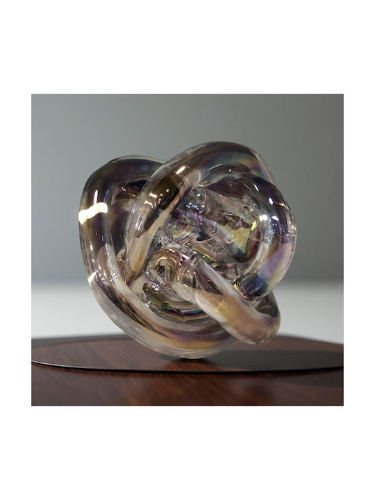 Handgefertigter dekorativer Murano-Glasknoten in Pink-Gold-Irisierend Cqb33102m 11x11cm Handgefertigter dekorativer Murano-Glasknoten in Pink-Gold-Irisierend Cqb33102m 11x11cm