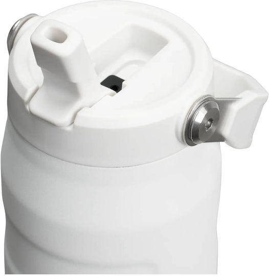 Stanley IceFlow Bottle Flip Bottle Thermos Plastic BPA Free 700ml White with Straw