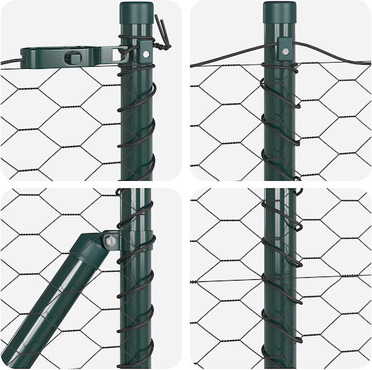 vidaXL Plasă de sârmă Galvanizat Module Gri 0.5x50m