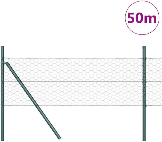 vidaXL Plasă de sârmă Galvanizat Module Gri 0.5x50m