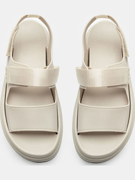 Sandale Casual Damă Flatforme Bej