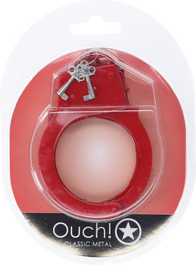 Shots Metal Handschellen in Rot Farbe