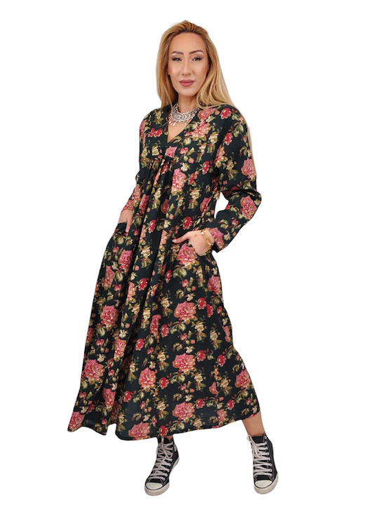 Sommer Maxi Damenkleid Schwarz
