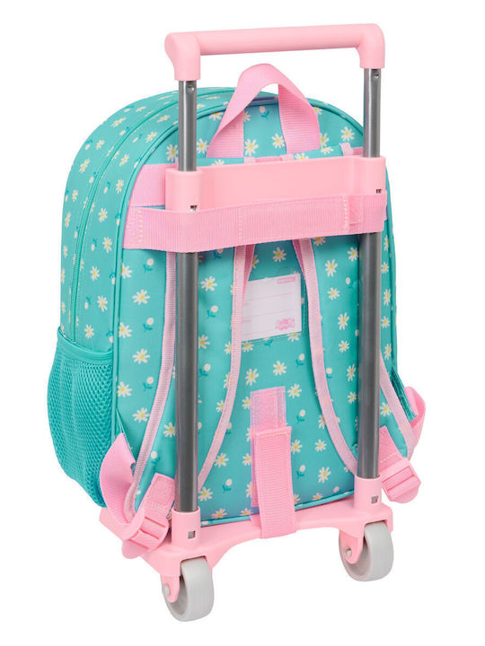 Peppa Pig School Bag Trolley Kindergarten Yellow with Water Bottle Holder