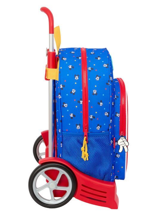 Σχολική Τσάντα Ρόδες Mickey Mouse Clubhouse Good Day Μπλε 33 X 42 X 14 Cm