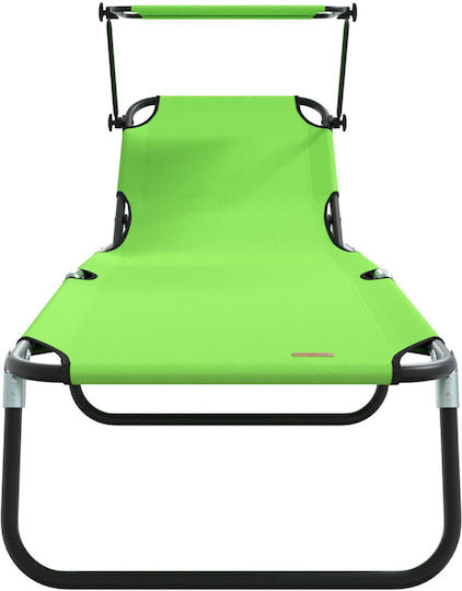 Vidaxl Folding Sunbeds 2 Pcs Hat Green Oxford Fabric 600d 56x190x81cm Green