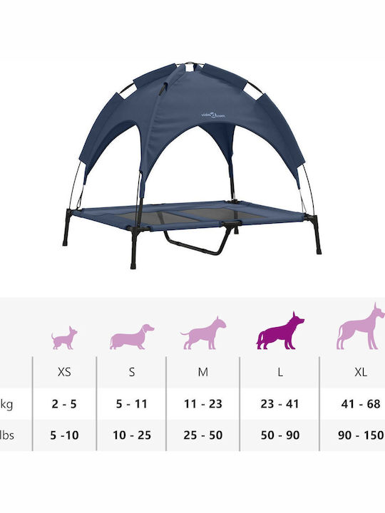 vidaXL Elevated Dog Bed Blue 92x82.5cm vidaXL Elevated Dog Bed Blue 92x82.5cm