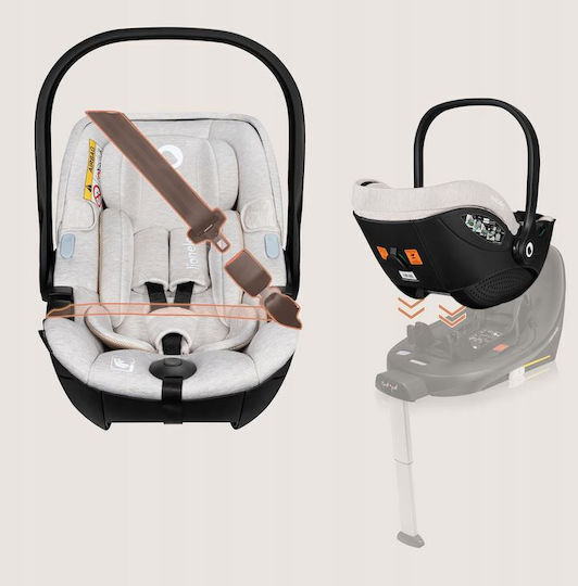 Lionelo Moxie Baby Car Seat i-Size with Isofix Beige Sand