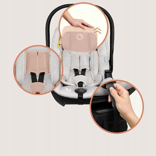 Lionelo Moxie Baby Car Seat i-Size with Isofix Beige Sand