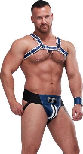 Mister B Ανδρικό Εσώρουχο Jockstrap Μπλε