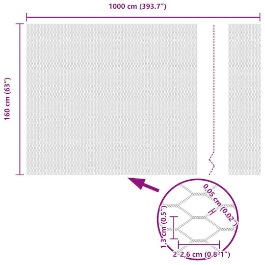 Zaunpfosten 10 Stk. U-Profil 160 cm Verzinkter Stahl Sechseckzaun 1,6x10 m Verzinkter Stahl