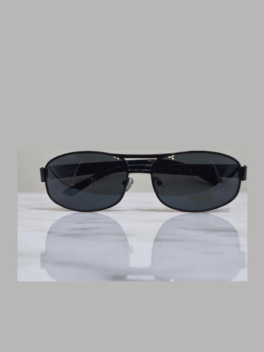 Dasoon Vision Men's Sunglasses with Black Metal Frame and Gray Lens