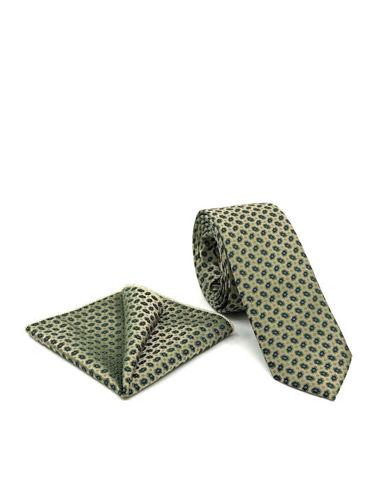 Legend Accessories Set de Cravată pentru Bărbați Tipărit în Culorea Verde