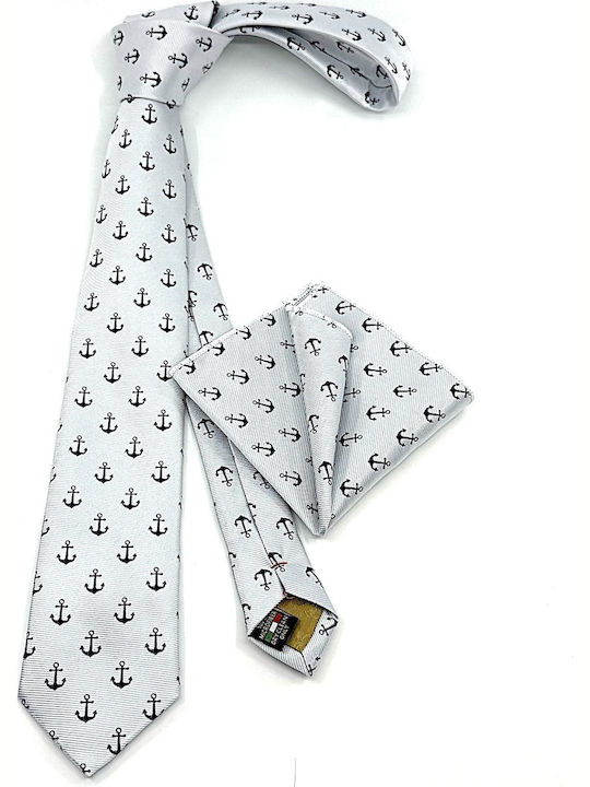 Legend Accessories Men's Tie Set Printed in White Color