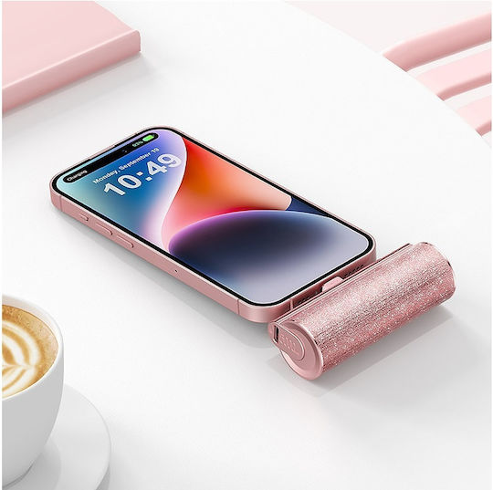 Veger Power Bank 5000mAh 20W Power Delivery Ροζ