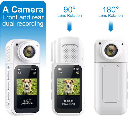 3164463 Action Camera 2K με Οθόνη 1.5" Μαύρη