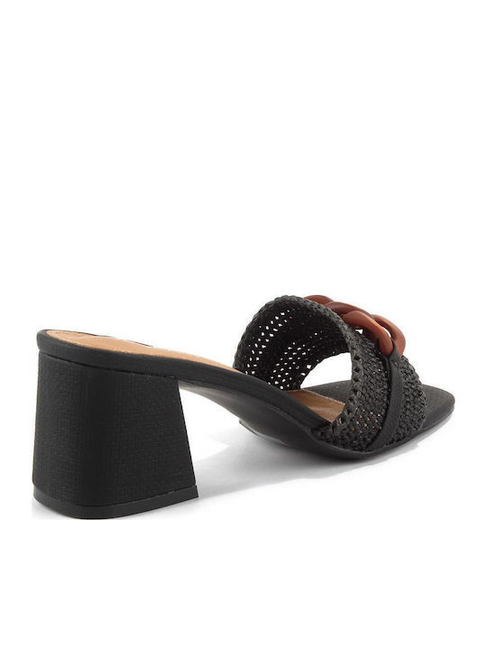 Mules mit Niedrig Absatz in Schwarz Farbe
