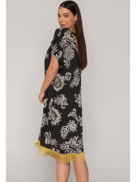Luna Women's Beachwear Black Caftan