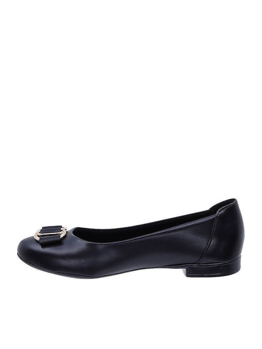 Leather Ballerinas Black