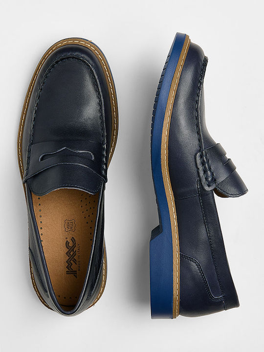 Men's Leather Moccasins Blue