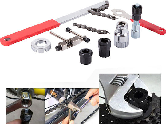 Set de unelte pentru bicicletă – Cheie pentru demontarea casetei și unelte de întreținere 5907451352960 Verk Group