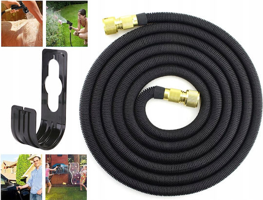Zola Gartenschlauch Flexibel Erweiterbar Aufsatzkopf Aufbewahrungstasche 20-60 M Schwarz
